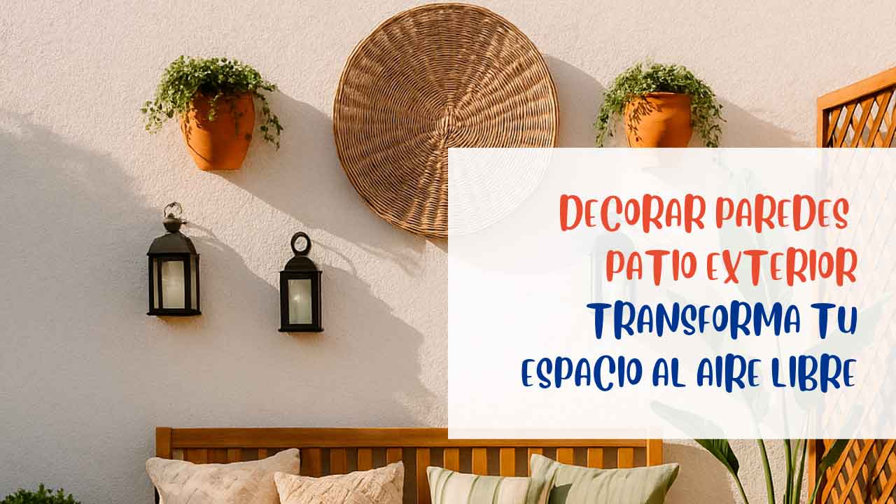 Decorar paredes patio exterior | Transforma tu espacio al aire libre