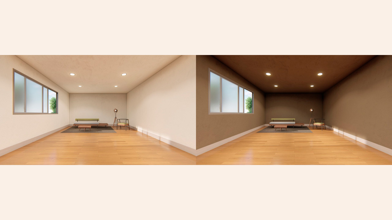 El impacto del color de paredes en la iluminación y el espacio