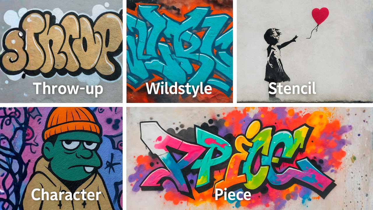 El estilo de cada grafitero: tipos de graffiti y su significado