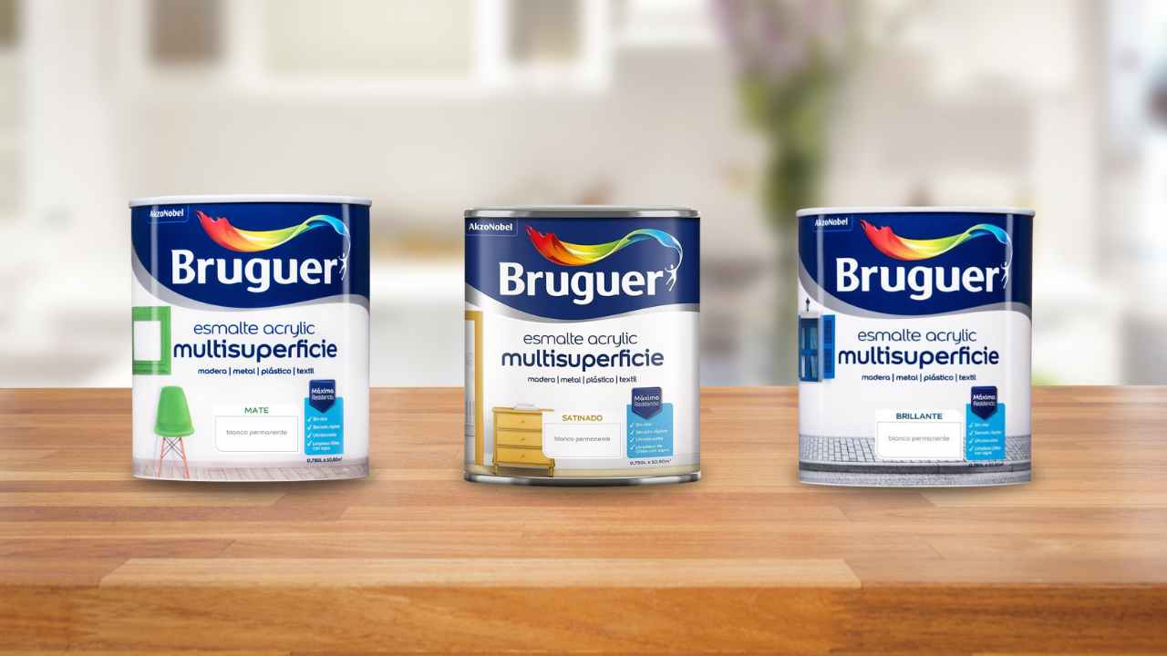 Esmalte acrílico multisuperficie mate satinada brillante